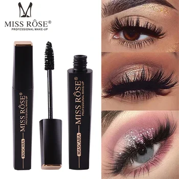 

Miss rose black mascara big eyes Thick curling lengthening mascara waterproof long lasting 4d silk fiber eyelash mascara MS159