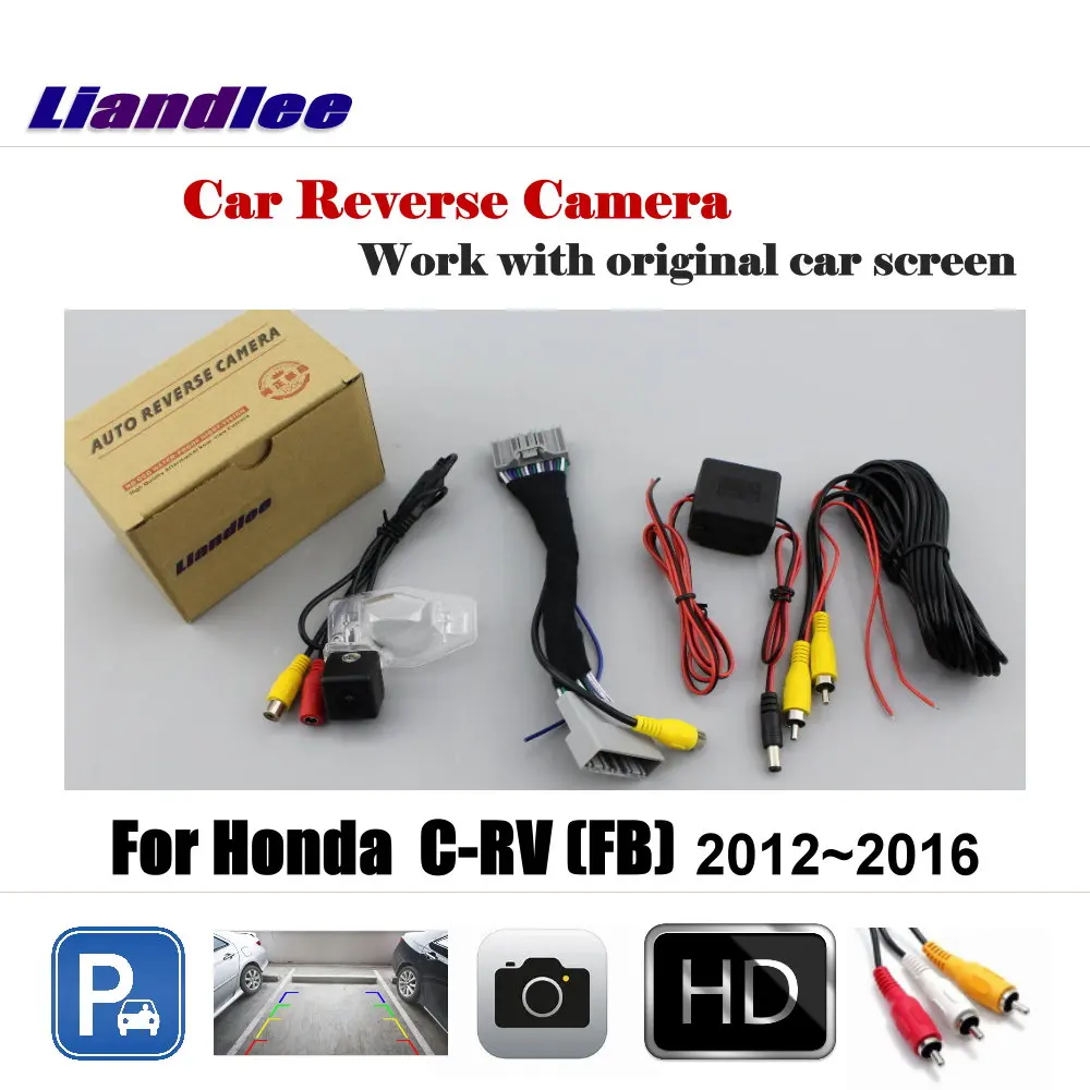 

For Honda CRV C-RV FB 2012-2016 Car Reverse Rearview Back Parking Camera AUTO HD CCD NTSC OEM CAM With RCA Adapter