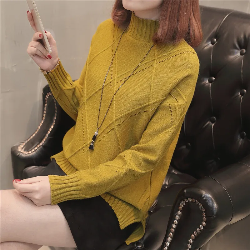 

Women pullovers sweater Casual soft warm knitted pullovers coat autumn winter sweater