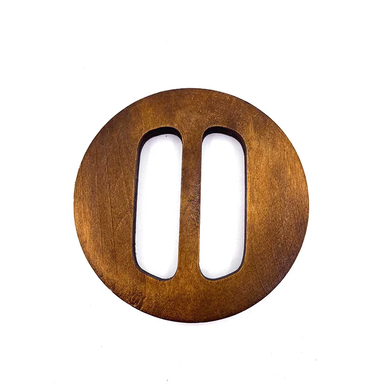 

80mm Round Buckle Slider For Decorative Invitation Accessorieas Fitting Silk Scarf Buckle Garment buckle Wooden Belt buckle