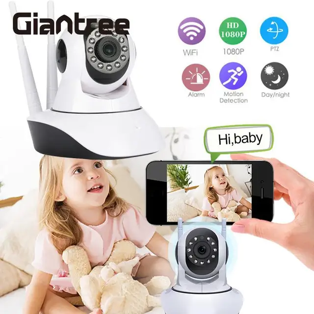 giantree HD 1080P Baby Monitor WIFI IP Camera Wireless Network Night Vision Camera Office Universal Home safety EU/US plug