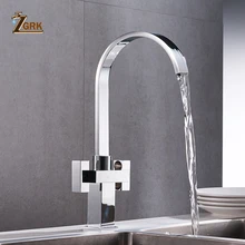 ZGRK смесители для кухни смеситель с креплением на палубе с поворотом на 360 градусов с функцией очистки воды кран с одним отверстием для кухни