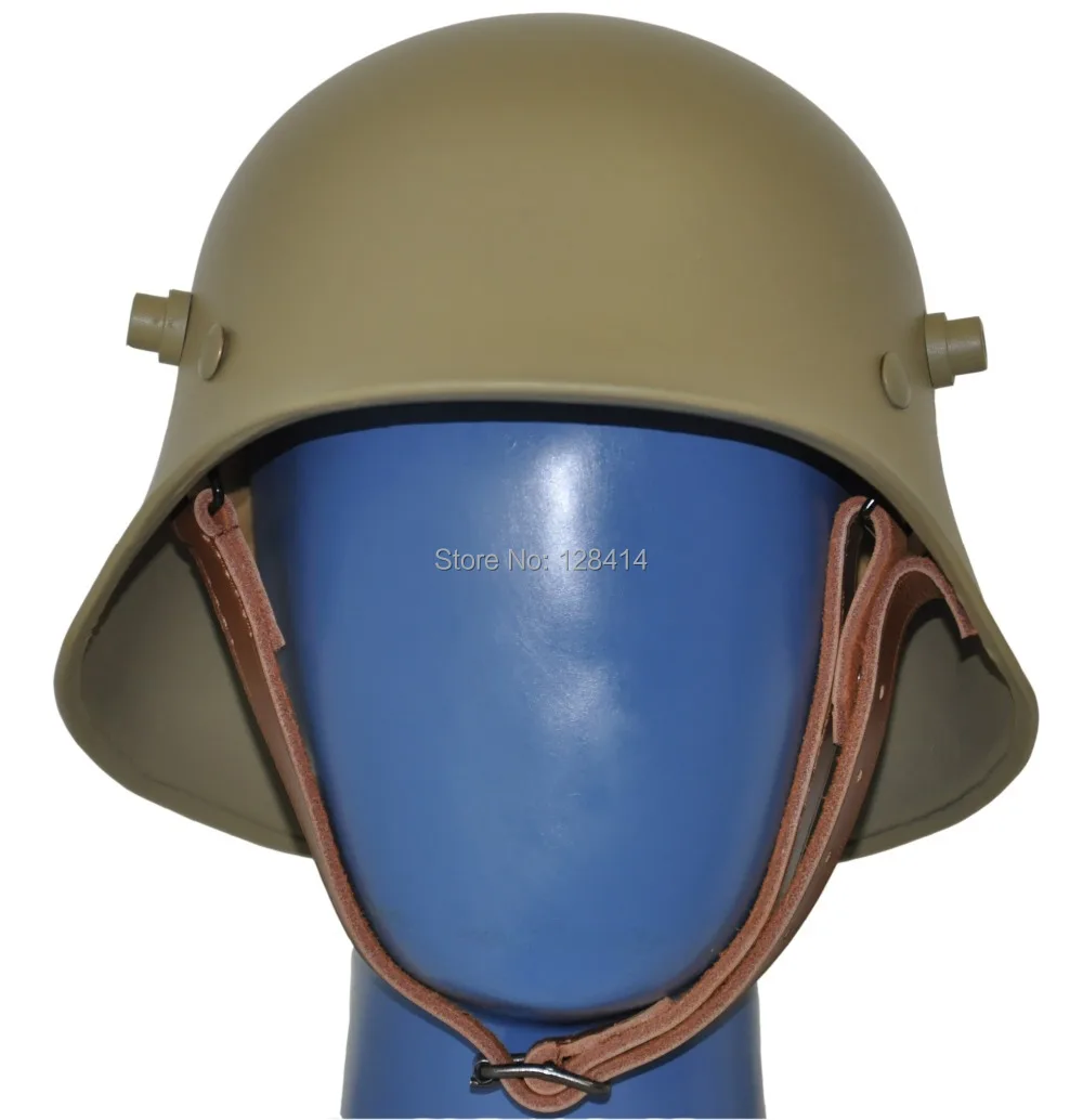 MILITECH Tan Colored World War One Helmet Safety Helmet WW1 German Helmet The Great War M18 Collection Re Pro Helmet Free Ship MILITECH Tan Colored World War One Helmet Safety Helmet WW1 German Helmet The Great War M18 Collection Re Pro Helmet Free Ship