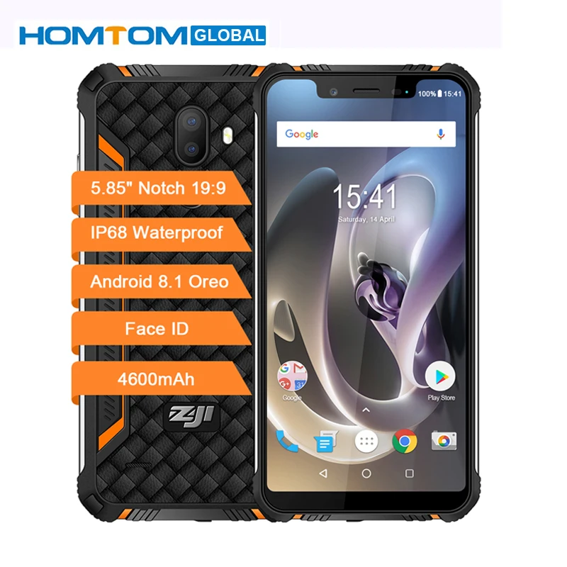 Original 5.85 Inch HOMTOM ZOJI Z33 4G Smartphone MT6739 Quad Core 3GB RAM 32GB ROM 13MP Android 8.1 4600mAh IP68 Waterproof OTA | Мобильные