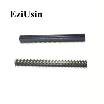 

10pcs 0.8mm 0.8 Double Dual Row male Female 2*50p 2x50p Breakaway PCB Board Pin Header socket Connector Pinheader SMT