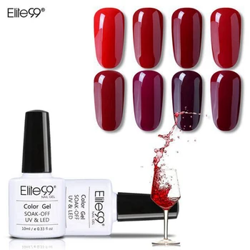 

Elite99 Wine Red Colorful Soak Off Nail Gel Polish 1 Piece 10ml Elegant Long Lasting UV Gel Enamel For Nail Art Beauty 36 Colors