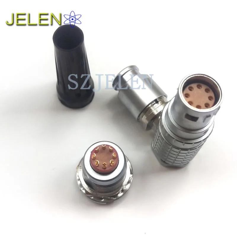

LEMO 2B 90 degree elbow, 37.5 degrees dual positioning, FHJ.2B.308.CLLD,ECJ.2B.308,camera ALEXA MINI 8-pin connector plug socket