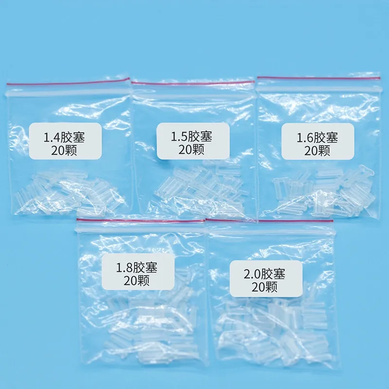 

5 Types 100pcs Plastic Compression Sleeves for Rimless Glasses Accessories Tools