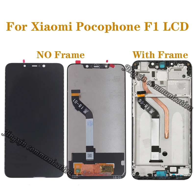 

Original display For Xiaomi Pocophone F1 LCD touch screen digitizer mobile phone components for poco F1 monitor repair parts