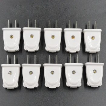 

10pcs Two-legged Power Plug Rotatable Household Socket 16A Air Conditioner two-pin Plug
