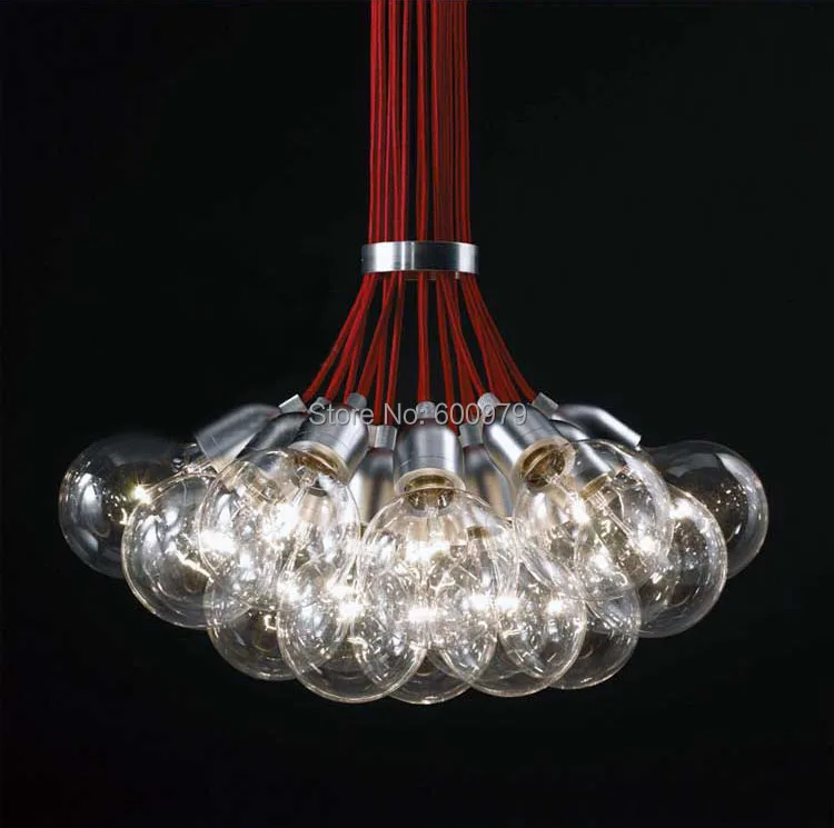 

Free shipping 19 head Idle Max pendant lamp - chrome, red textile lamp also for wholesale