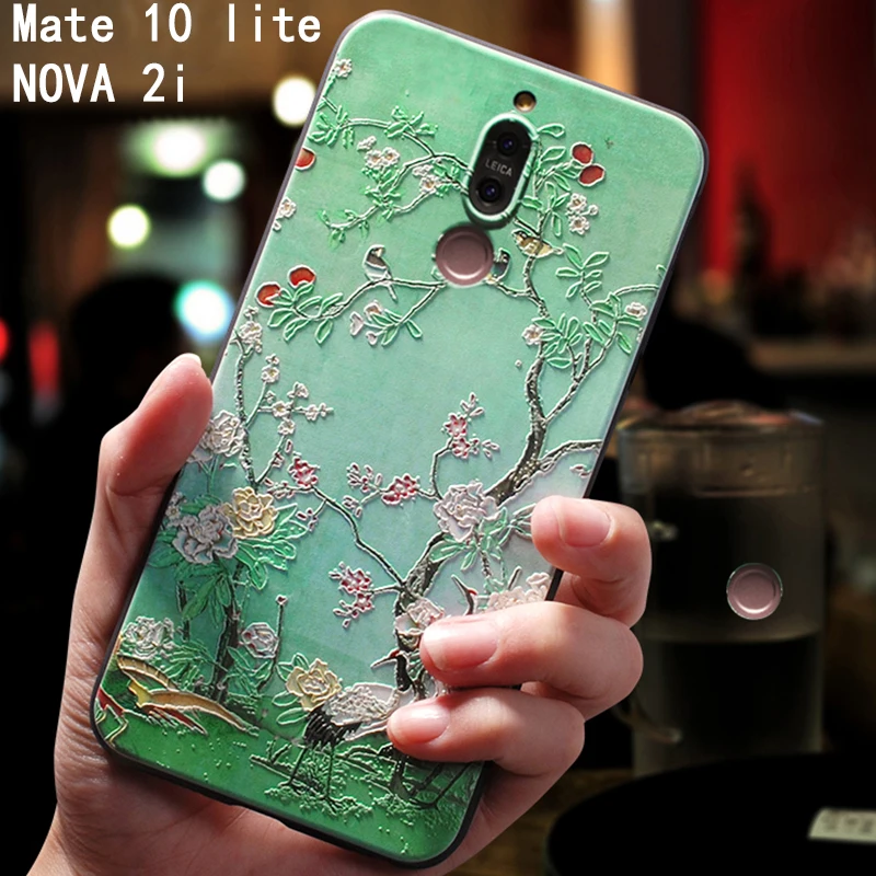 Yonlintan силиконовый 3d coque крышка чехол для HuaWei Коврики 10 lite = Nova 2i сзади роскошные на
