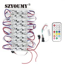 SZYOUMY WS2811 2811 IC 3 светодиодный/шт. 5050 RGB светодиодный пиксельный цифровой модуль струнный светильник водонепроницаемый DC12V+ 1 шт. Бесплатный контроллер