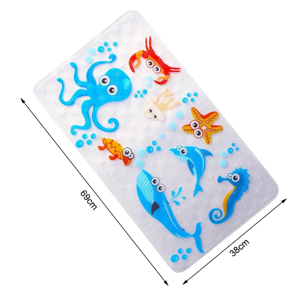 PVC Bathroom Shower Bath Mat For Kids Safety Baby Tub Mat Home Kitchen Non Slip Mats Multi-purpose Bath Mat With Suction Cup