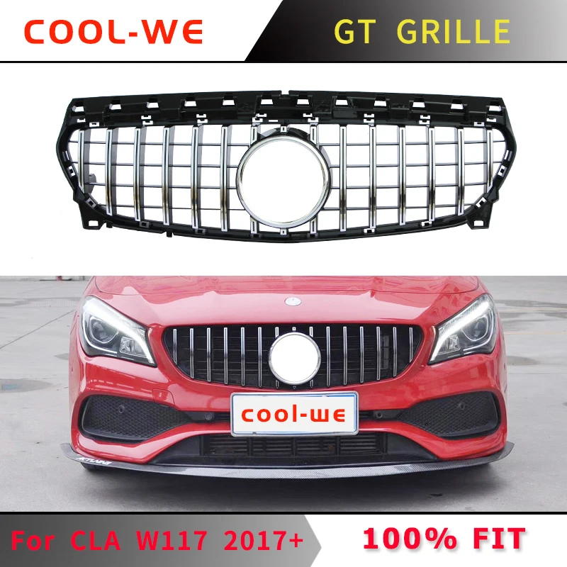 Подходит для Mercedes Benz CLA Class W117 Для AMG GTR GT R решетка CLA200 CLA220 CLA260 CLA45 2016 + без