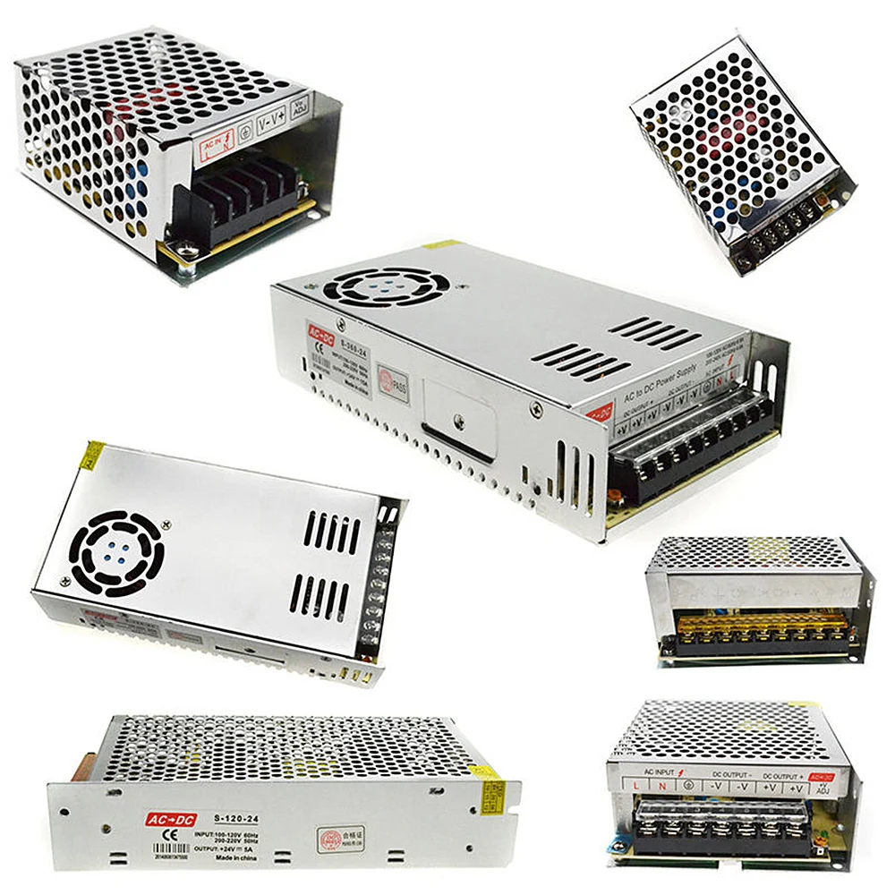 AC100-240V к DC 12V 1A 2A 3A 5A 10A 15A 20A 30A 40A 50A адаптер питания для светодиодной ленты