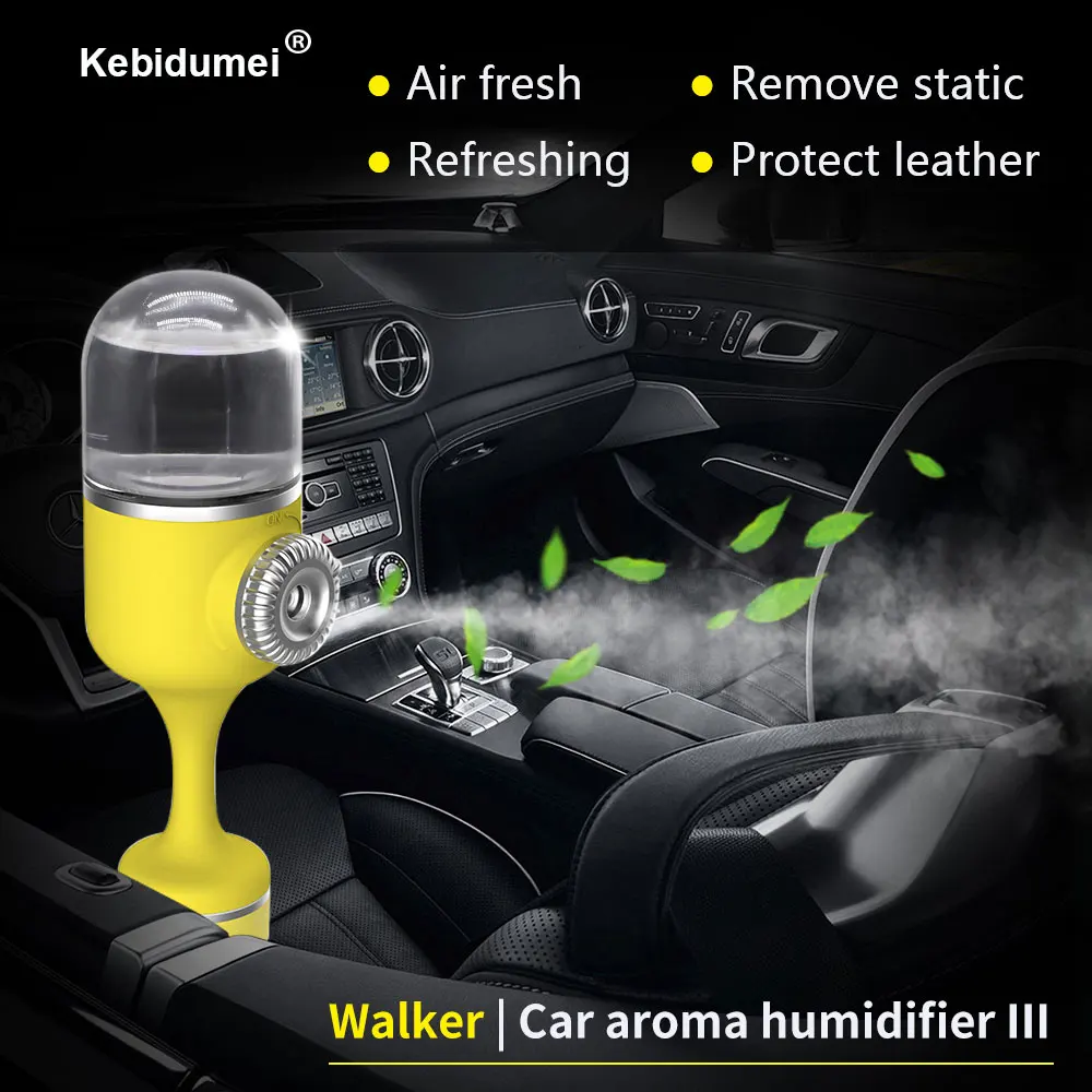 

Car Air Freshener Humidifier Ultrasonic Air Purifier Oil Aroma Essential Diffuser Sprayer 12V Auto Fragrance Spray Car-styling