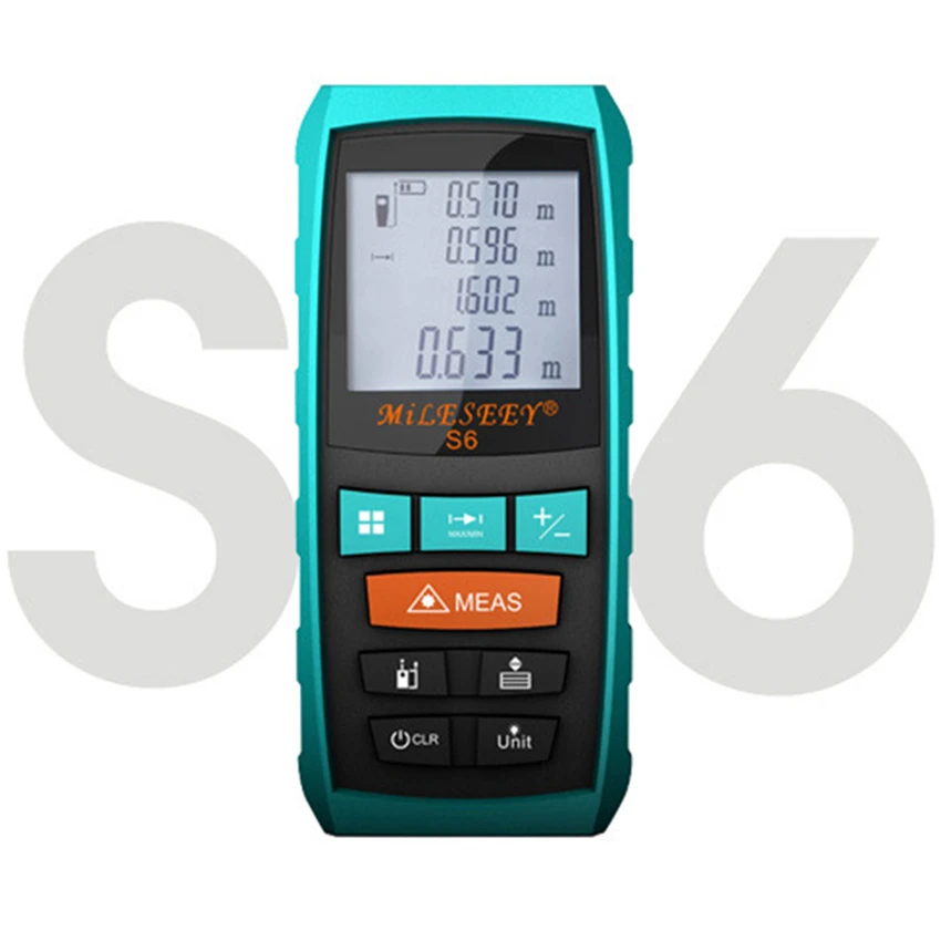 MILESEEY S6 40M 60M 80M100M Laser Distance Meter Rangefinder Range Finder Digital Tape Infrared Ruler Measure Area Volume Tool 80m handheld laser rangefinders digital laser distance meter infrared laser range finder tape ruler measure area volume tool