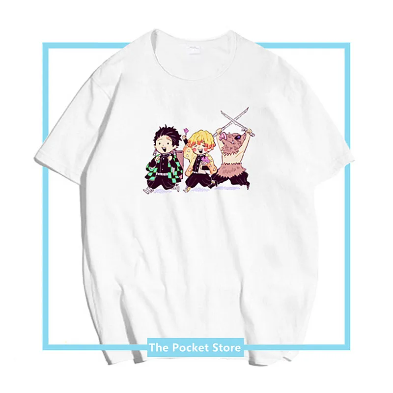3 Demon Slayer: Kimetsu no Yaiba, унисекс, хлопковая футболка, японская, Harajuku, футболка, короткий рукав, летняя, пара, топы, женская одежда - Цвет: 3