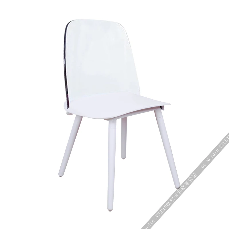 Луи Мода обеденные стулья скандинавские прозрачные спинки Дизайнер Бар молоко чай кафе для ногтей - Цвет: S4