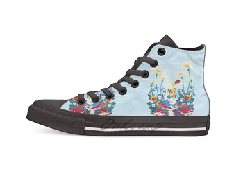 

Golden Afternoon Design breathable Casual High Top lace-up Canvas shoes sneakers For Drop shipping