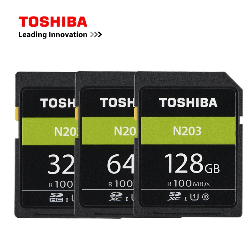 TOSHIBA SD карты 128 ГБ 64 ГБ Памяти SDXC 32 Гб SDHC UHS-I U1 флэш-память SD карта Class10 100 МБ/с. Камера карта для Full HD для зеркальной однообъективной камеры