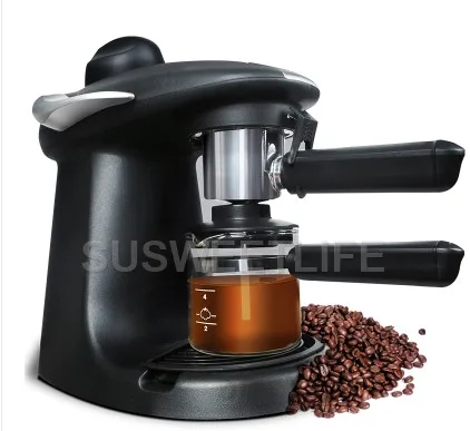 Итальянская кофе-машина полуавтоматическая домашняя визуализация полный контроль температуры кофеварка - Цвет: Черный