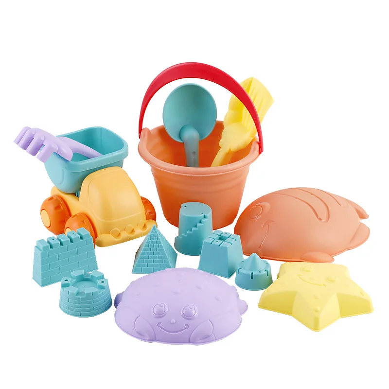 

Children's Portable Sand Castle Toys Sand Digging Tools Baby Bathing Duckling Water Playing Snow Playing Model Toy Suit