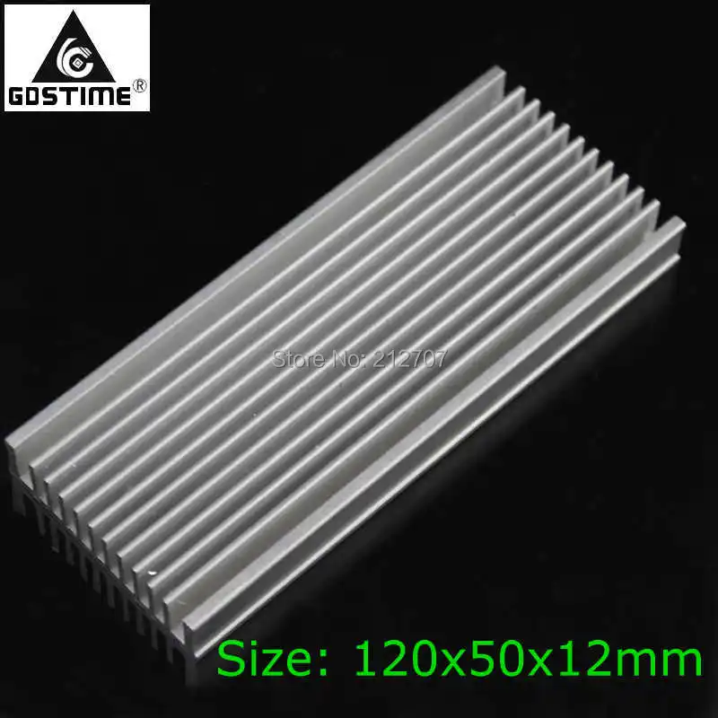

1PCS 120x50x12mm Radiator Aluminum Heatsink Extruded Profile Heat Sink for Electronic Heat Dissipation