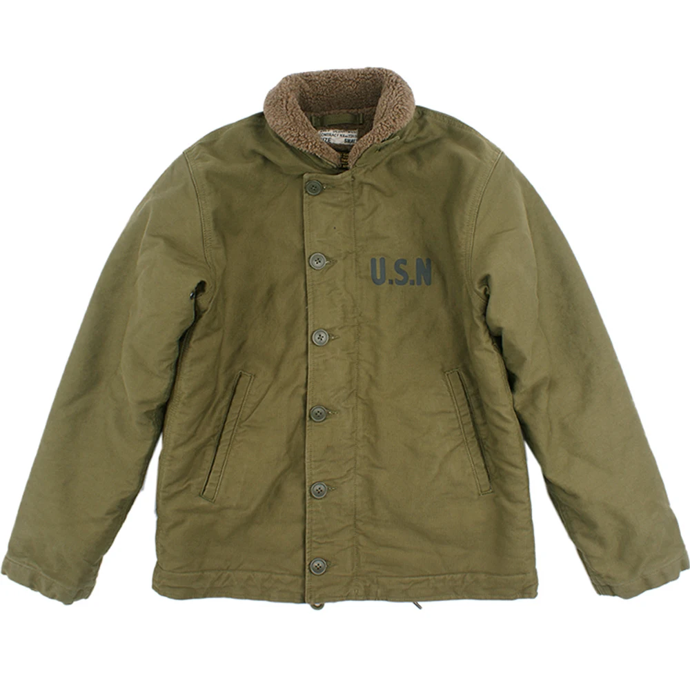 

Winter Cashmere Fleece Deck Jacket Coat Men Cargo Vintage N1Jacket N-1 Parka Coat 2018 Army Military Streetwear Mens Clothing