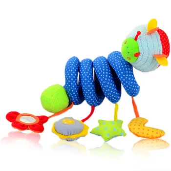 

Funny Blue Insect Cute Infant Babyplay Baby Toys Activity Spiral Bed & Stroller Toy Set Hanging Bell Crib Rattle Toys For Baby