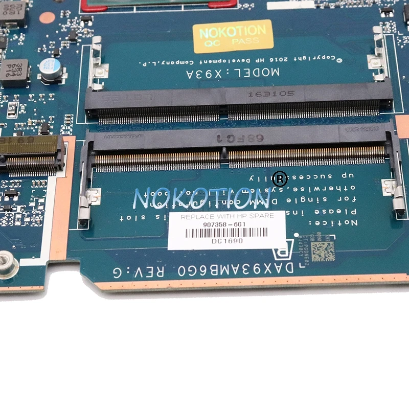 NOKOTION оригинальный 860030-001 907358-601 материнской платы ноутбука для HP dax93amb6g0 a9-9410 Процессор плата