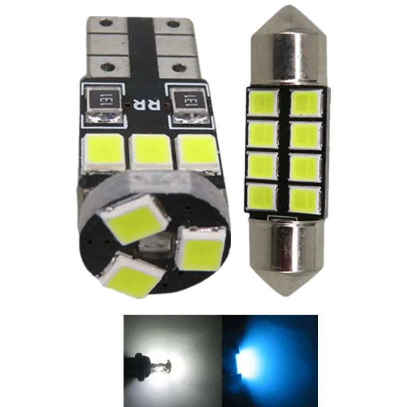 WLJH 11x 2835SMD светодиодная купольная карта багажника лицензии автомобиля