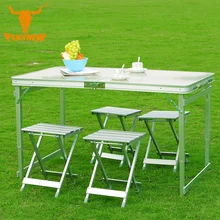 Открытый Кемпинг 120x70x69 см высококачественные алюминиевые сплит-подъемные стулья из пяти частей портативный складной стол мебель для пикника на открытом воздухе
