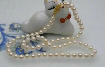 

Free Shipping >>>>> GORGEOUS GIFT fine 6mm AAA+ grade white AKOYA pearls necklace 14k yellow gold