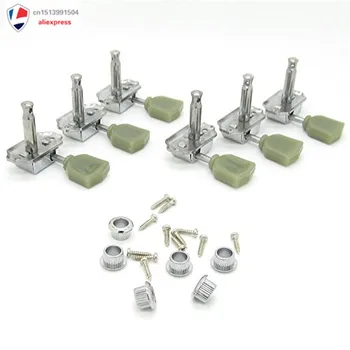 

3R3L Green Tulip Button Machine Heads Tuning Pegs Tunner For LP Classical Guitar