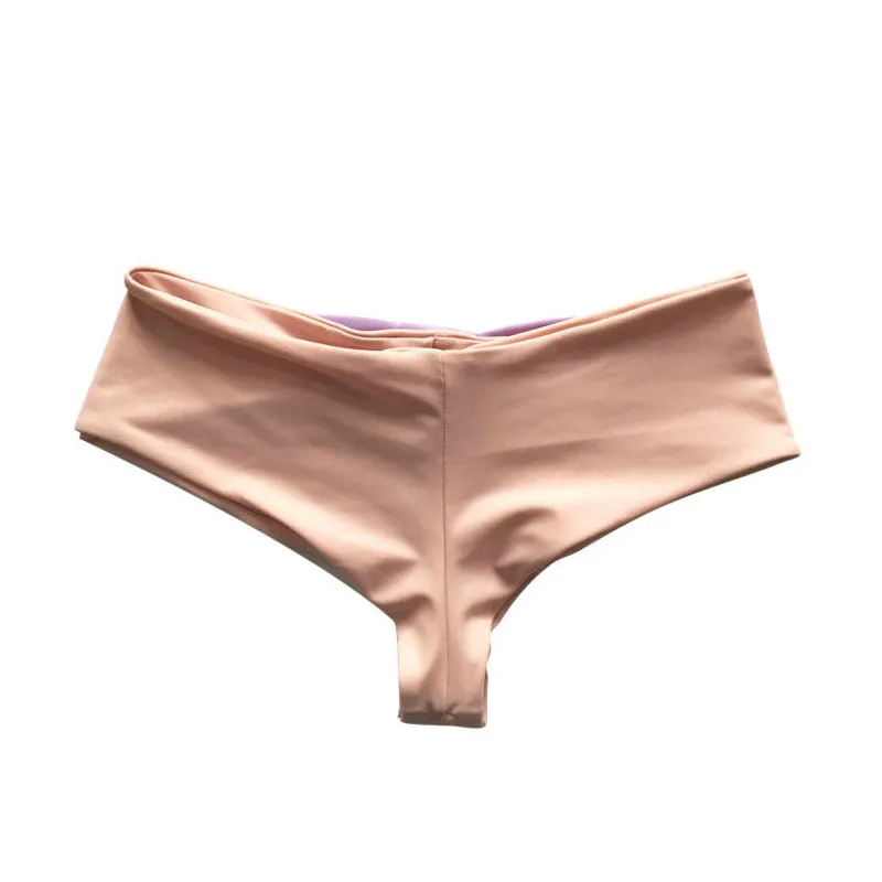 Женское бикини, стринги, нижняя часть,, летний женский купальник, пляжная одежда, сексуальный женский купальник с бантом, Бразильская одежда для плавания - Цвет: Розовый