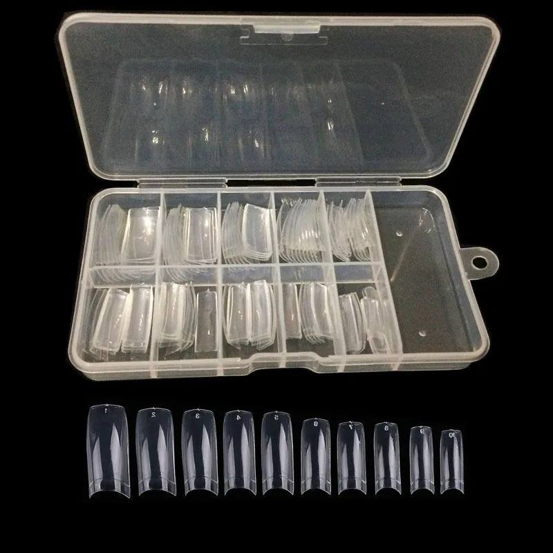 

500 Fake French Transparent Nails For Manicure To Do-It-yourself Varnish or Gel Extension 10 Sizes