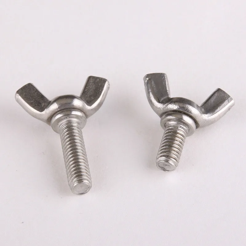 2PCS Butterfly Bolt Wing Bolt Set Wing Nuts 304 Stainless Steel M6*10