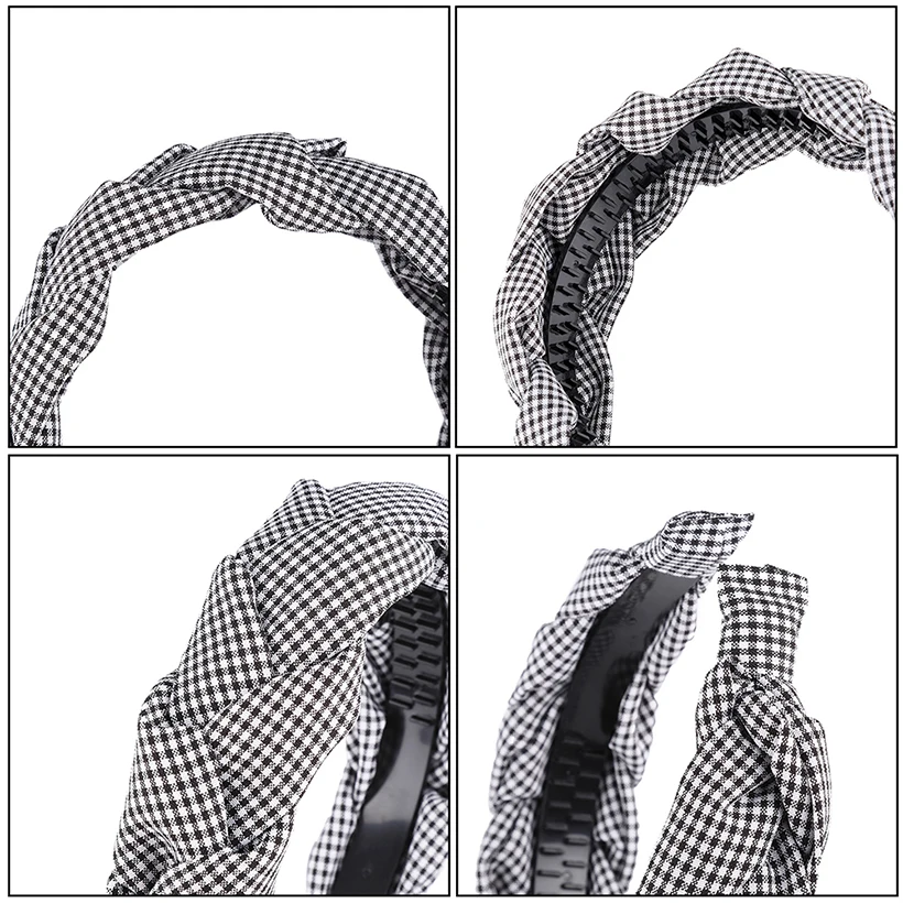 LEVAO, новинка, ручная работа, скрученное оголовье в клеточку, женский элегантный ободок, тюрбан, женские повязки для волос, аксессуары для волос, обруч для волос, головной убор