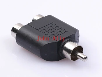 

Hot sale RCA AV Audio Y Splitter Plug Adapter 1 Male to 2 Female