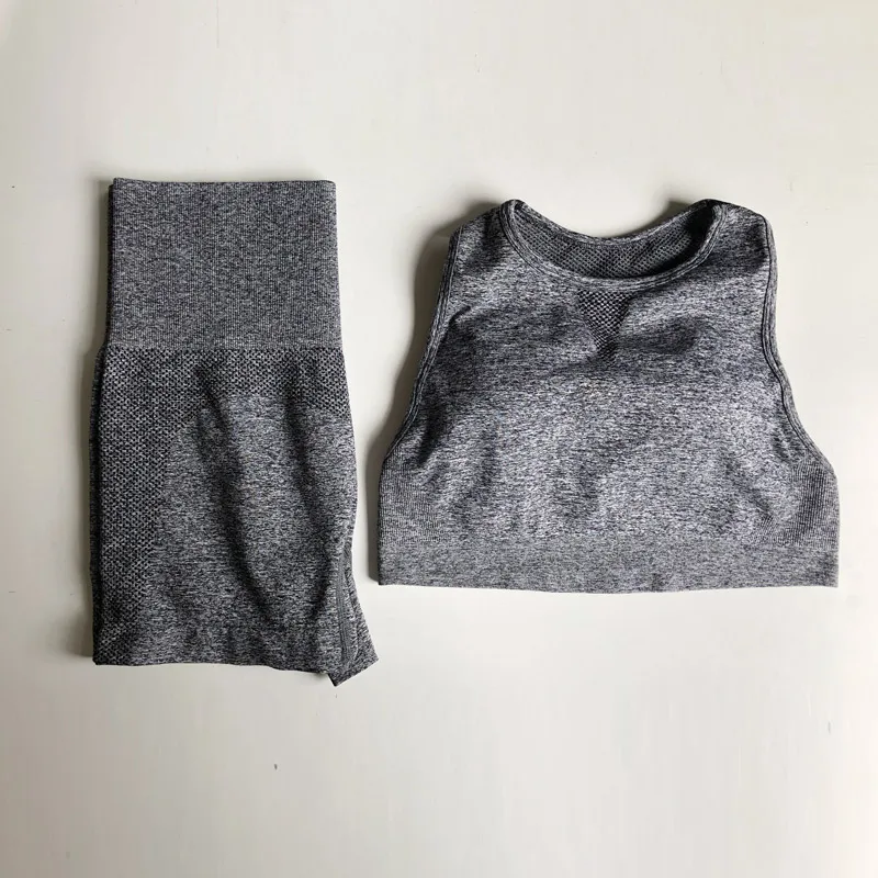 Novo verão 2 peça roupas de ginástica