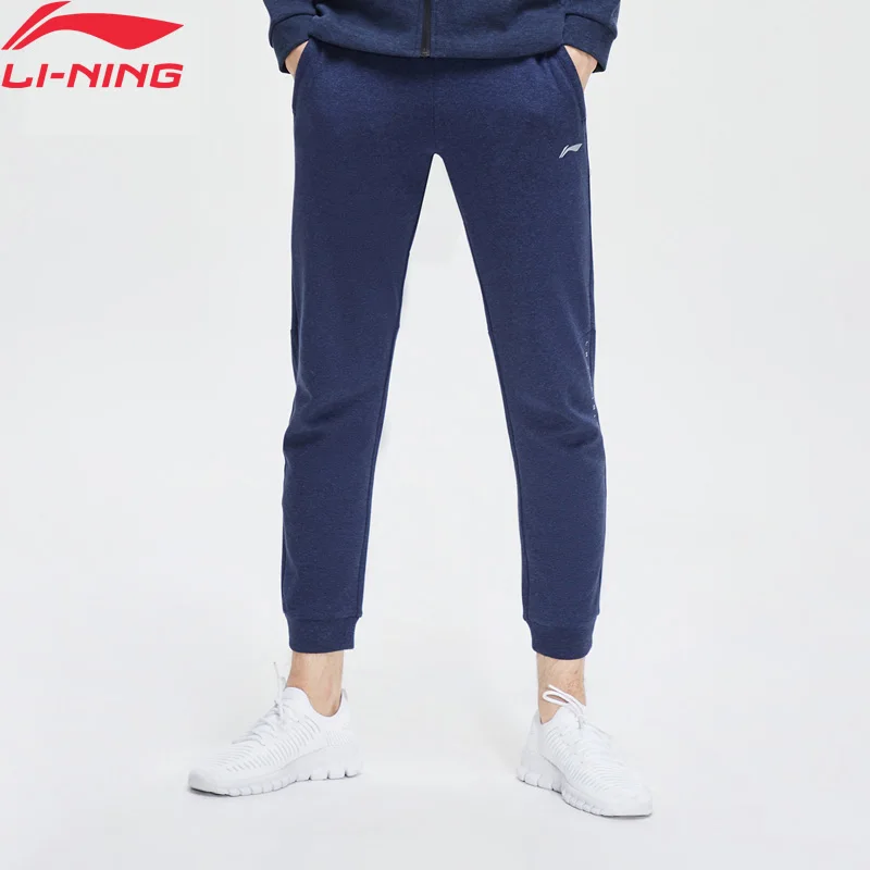 

Li-Ning Men Training Series Sweat Pants Comfort Regular Fit 70% Cotton 30% Polyester LiNing Sports Pants Trousers AKLP147 AMJ19