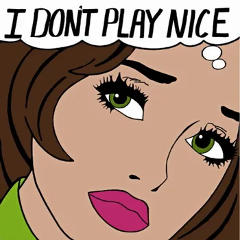 

Modern handmade painting pop art I don't play nice on oil canvas for home decor and wall art poster