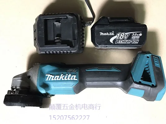 Электрический инструмент MAKITA 18V литиевая батарея угловая мельница бесщеточный мотор(Подержанные продукты