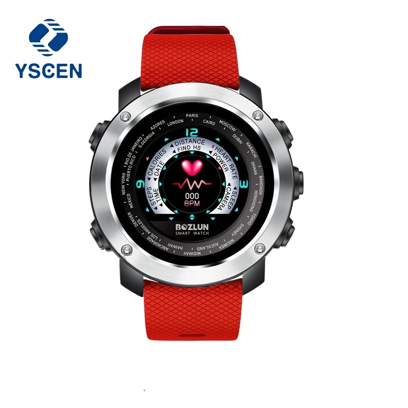 

YSCEN 3D UI Digital Smart Watch Men Sport Smartwatch Heart Rate Calories Remote Waterproof Wristwatch Male Relogio Masculino W30