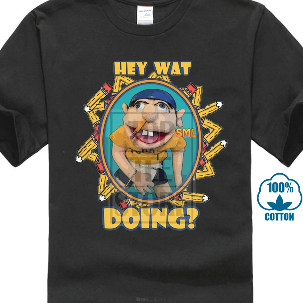 

Hot Sales2017 Men's Creative Sml Jeffy Design Men's 100% Cotton Tee Shirt High Quality O-Neck Short Sleeve Tees