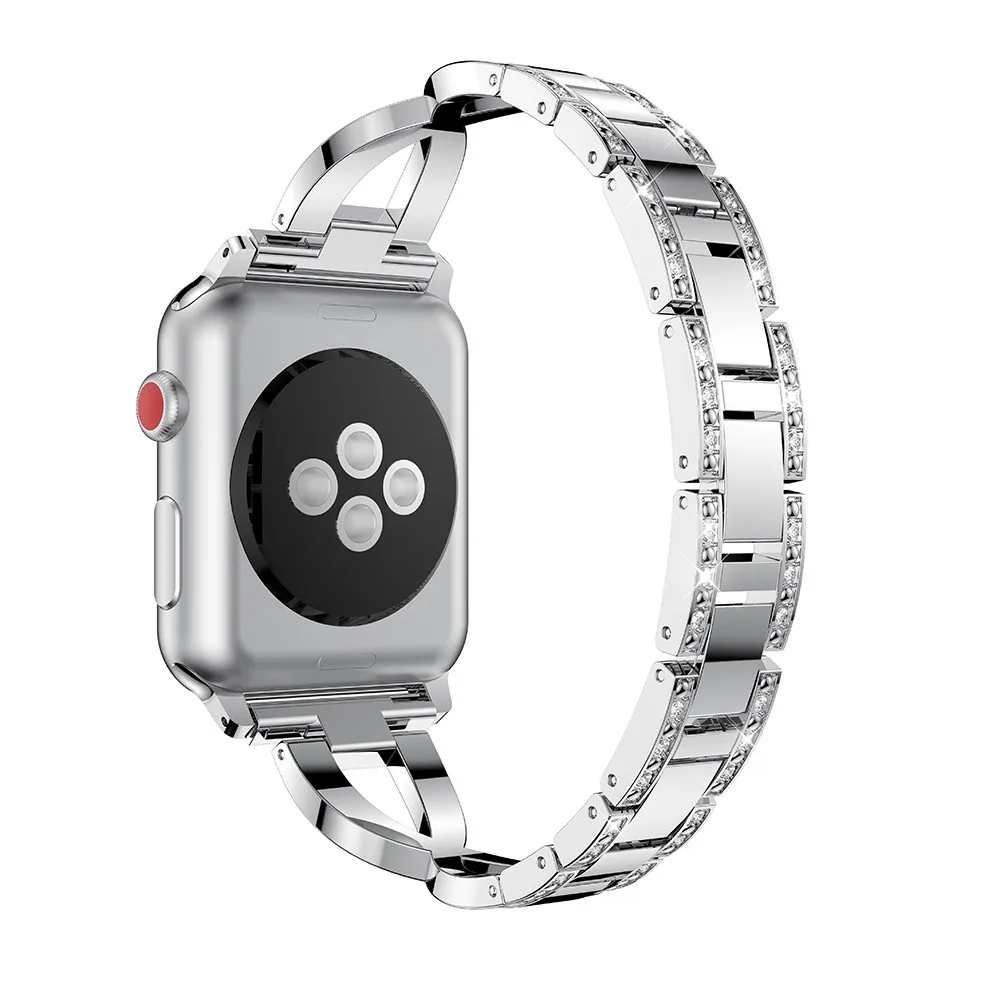Женские Модные Качественные часы с бриллиантами для яблока 38 мм/42 мм для iwatch серии 4 3 2 1 браслет часы группа горячая распродажа