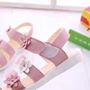 Beautiful Flower Girl Summer Sandals Kids Soft Flat Princess Children's Beach Shoes  2