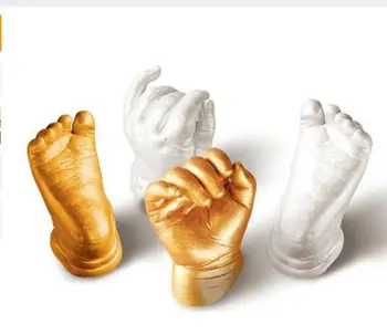 

3D Hand & Foot Print Mold for Baby Powder Plaster Casting Kit Handprint Footprint Keepsake Gift Baby Growth Memorial